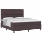 vidaXL Letto Box Spring con Materasso Marrone Scuro Super King in Tessuto vidaXL Letto Box Spring con Materasso Marrone Scuro Super King in Tessuto