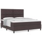 vidaXL Letto Box Spring con Materasso Marrone Scuro Super King in Tessuto vidaXL Letto Box Spring con Materasso Marrone Scuro Super King in Tessuto