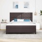 vidaXL Letto Box Spring con Materasso Marrone Scuro Super King in Tessuto vidaXL Letto Box Spring con Materasso Marrone Scuro Super King in Tessuto