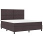 vidaXL Letto Box Spring con Materasso Marrone Scuro Super King in Tessuto vidaXL Letto Box Spring con Materasso Marrone Scuro Super King in Tessuto