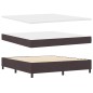vidaXL Letto Box Spring con Materasso Marrone Scuro Super King in Tessuto vidaXL Letto Box Spring con Materasso Marrone Scuro Super King in Tessuto