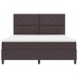 vidaXL Letto Box Spring con Materasso Marrone Scuro Super King in Tessuto vidaXL Letto Box Spring con Materasso Marrone Scuro Super King in Tessuto