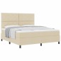 vidaXL Letto a molle con materasso crema in tessuto Super King vidaXL Letto a molle con materasso crema in tessuto Super King
