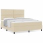 vidaXL Letto a molle con materasso crema in tessuto Super King vidaXL Letto a molle con materasso crema in tessuto Super King