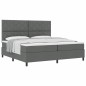 vidaXL Letto a Box Spring con Materasso Grigio Scuro 200x200 cm Tessuto vidaXL Letto a Box Spring con Materasso Grigio Scuro 200x200 cm Tessuto