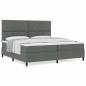 vidaXL Letto a Box Spring con Materasso Grigio Scuro 200x200 cm Tessuto vidaXL Letto a Box Spring con Materasso Grigio Scuro 200x200 cm Tessuto