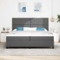 vidaXL Letto a Box Spring con Materasso Grigio Scuro 200x200 cm Tessuto vidaXL Letto a Box Spring con Materasso Grigio Scuro 200x200 cm Tessuto