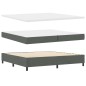 vidaXL Letto a Box Spring con Materasso Grigio Scuro 200x200 cm Tessuto vidaXL Letto a Box Spring con Materasso Grigio Scuro 200x200 cm Tessuto