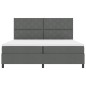 vidaXL Letto a Box Spring con Materasso Grigio Scuro 200x200 cm Tessuto vidaXL Letto a Box Spring con Materasso Grigio Scuro 200x200 cm Tessuto