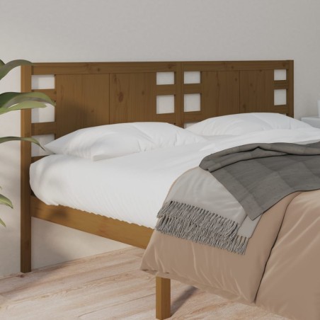 vidaXL Testiera per Letto Marrone ambra 126x4x100 cm in Legno di Pino