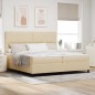 vidaXL Letto box spring con materasso crema 200x200 cm in tessuto vidaXL Letto box spring con materasso crema 200x200 cm in tessuto