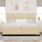 vidaXL Letto box spring con materasso crema 200x200 cm in tessuto vidaXL Letto box spring con materasso crema 200x200 cm in tessuto