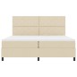 vidaXL Letto box spring con materasso crema 200x200 cm in tessuto vidaXL Letto box spring con materasso crema 200x200 cm in tessuto