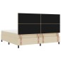 vidaXL Letto box spring con materasso crema 200x200 cm in tessuto vidaXL Letto box spring con materasso crema 200x200 cm in tessuto