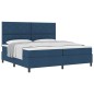 vidaXL Letto a Molle e Materasso Blu 200x200 cm in Tessuto