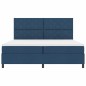 vidaXL Letto a Molle e Materasso Blu 200x200 cm in Tessuto