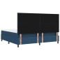 vidaXL Letto a Molle e Materasso Blu 200x200 cm in Tessuto