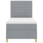 vidaXL Letto a Box Spring con Materasso Grigio Chiaro 80x200 cm in Tessuto vidaXL Letto a Box Spring con Materasso Grigio Chiaro 80x200 cm in Tessuto