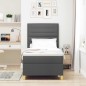 vidaXL Letto a molle grigio scuro 80x200 cm in tessuto vidaXL Letto a molle grigio scuro 80x200 cm in tessuto