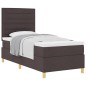 vidaXL Letto con rete a doghe e materasso marrone scuro 80x200 cm in tessuto vidaXL Letto con rete a doghe e materasso marrone scuro 80x200 cm in tessuto