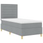 vidaXL Letto a Rete con Materasso Grigio Chiaro 90x200 cm Tessuto