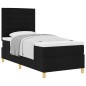 vidaXL Letto Box Spring con Materasso Nero 100x200 cm in Tessuto
