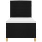 vidaXL Letto Box Spring con Materasso Nero 100x200 cm in Tessuto