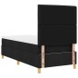 vidaXL Letto Box Spring con Materasso Nero 100x200 cm in Tessuto