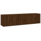 Set Mobili Porta TV 3 pz Rovere Marrone in Legno Multistrato Set Mobili Porta TV 3 pz Rovere Marrone in Legno Multistrato