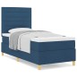vidaXL Letto Box Spring e Materasso Blu 100x200 cm Tessuto vidaXL Letto Box Spring e Materasso Blu 100x200 cm Tessuto