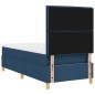 vidaXL Letto Box Spring e Materasso Blu 100x200 cm Tessuto vidaXL Letto Box Spring e Materasso Blu 100x200 cm Tessuto