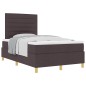 vidaXL Letto con Box Spring e Materasso Marrone Scuro Matrimoniale in Tessuto vidaXL Letto con Box Spring e Materasso Marrone Scuro Matrimoniale in Tessuto