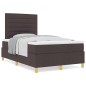 vidaXL Letto con Box Spring e Materasso Marrone Scuro Matrimoniale in Tessuto vidaXL Letto con Box Spring e Materasso Marrone Scuro Matrimoniale in Tessuto