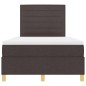 vidaXL Letto con Box Spring e Materasso Marrone Scuro Matrimoniale in Tessuto vidaXL Letto con Box Spring e Materasso Marrone Scuro Matrimoniale in Tessuto