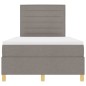 vidaXL Letto con box spring e materasso tortora piccola matrimoniale in tessuto