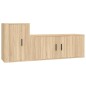 Set di Mobili Porta TV 2 pz Rovere Sonoma in Legno Multistrato Set di Mobili Porta TV 2 pz Rovere Sonoma in Legno Multistrato