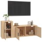 Set di Mobili Porta TV 2 pz Rovere Sonoma in Legno Multistrato Set di Mobili Porta TV 2 pz Rovere Sonoma in Legno Multistrato