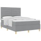 vidaXL Letto a Box Spring con Materasso Grigio Chiaro 140x200 cm Tessuto vidaXL Letto a Box Spring con Materasso Grigio Chiaro 140x200 cm Tessuto