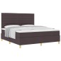 vidaXL Letto box spring con materasso marrone scuro super king in tessuto