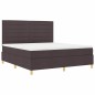 vidaXL Letto box spring con materasso marrone scuro super king in tessuto