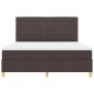 vidaXL Letto box spring con materasso marrone scuro super king in tessuto