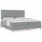 vidaXL Letto con Box Spring e Materasso Grigio Chiaro 200x200 cm Tessuto vidaXL Letto con Box Spring e Materasso Grigio Chiaro 200x200 cm Tessuto