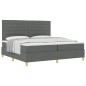 vidaXL Letto con Rete a Molle Grigio Scuro 200x200 cm Tessuto