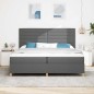 vidaXL Letto con Rete a Molle Grigio Scuro 200x200 cm Tessuto