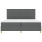 vidaXL Letto con Rete a Molle Grigio Scuro 200x200 cm Tessuto