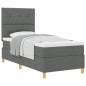 vidaXL Letto con box spring grigio scuro 90x200 cm tessuto vidaXL Letto con box spring grigio scuro 90x200 cm tessuto