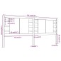 vidaXL Testiera per Letto Marrone ambra 126x4x100 cm in Legno di Pino vidaXL Testiera per Letto Marrone ambra 126x4x100 cm in Legno di Pino