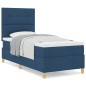 vidaXL Letto Box Spring Blu con Materasso 100x200 cm Tessuto vidaXL Letto Box Spring Blu con Materasso 100x200 cm Tessuto