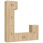 Set di Mobili Porta TV 5 pz Rovere Sonoma in Legno Multistrato Set di Mobili Porta TV 5 pz Rovere Sonoma in Legno Multistrato
