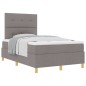 vidaXL Letto con Box Spring e Materasso Tortora Piccolo Matrimoniale in Tessuto